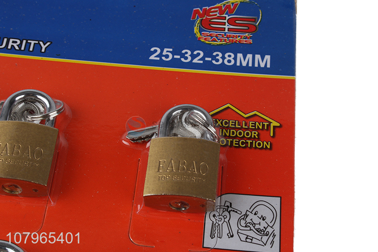 Yiwu wholesale iron imitation copper combination padlock set