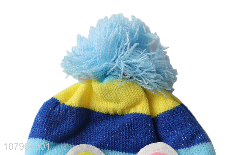 Hot selling baby infant winter outdoor caps newborn knitted beanie hat
