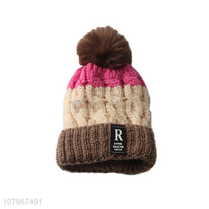 Latest arrival kids winter crochet caps children knitted beanie hats