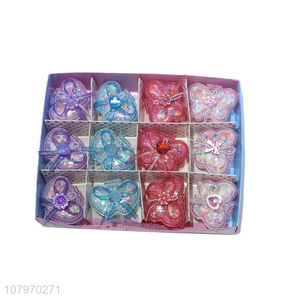 Wholesale little girl's jewelry storage box ring holder with gem lid