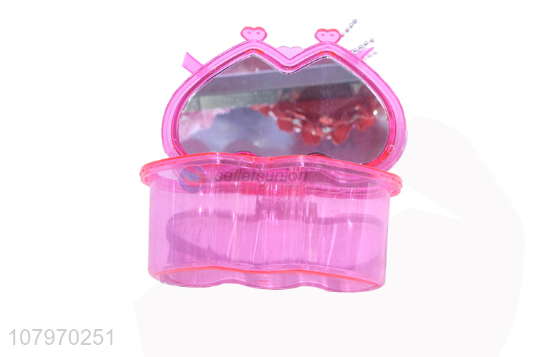 New hot sale plastic little girls jewelry box case princess box