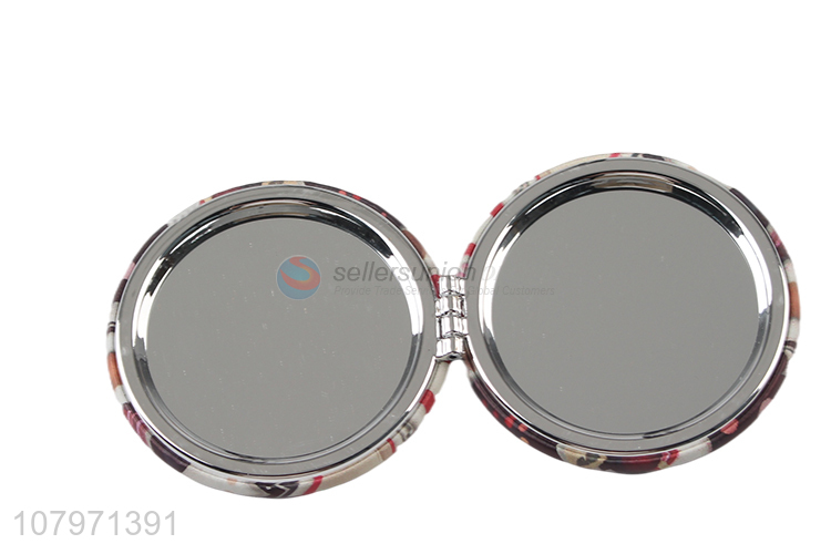 Custom Ladies Foldable Round Makeup Mirror Portable Compact Mirror