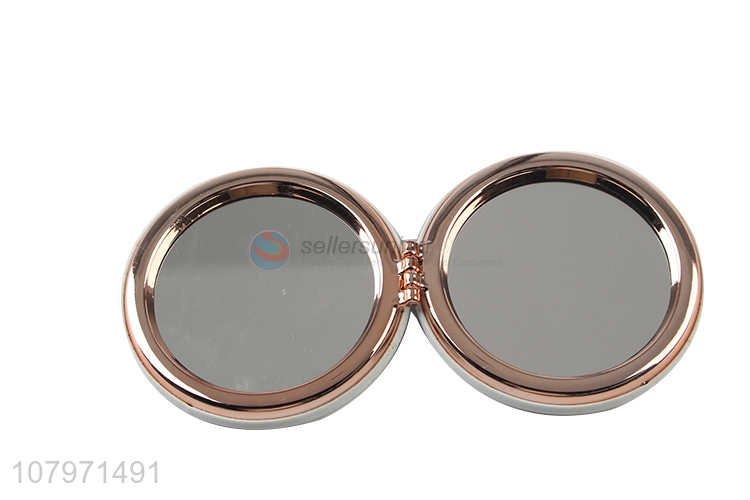 Delicate Design Double Sides Makeup Mirror Round Pocket Mirror