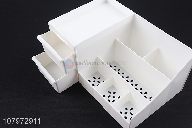 Good sale multi-function desk organizer plastic jewelry makeup storage box