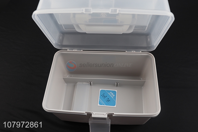 China supplier household emergency plastic medical storage box with handle