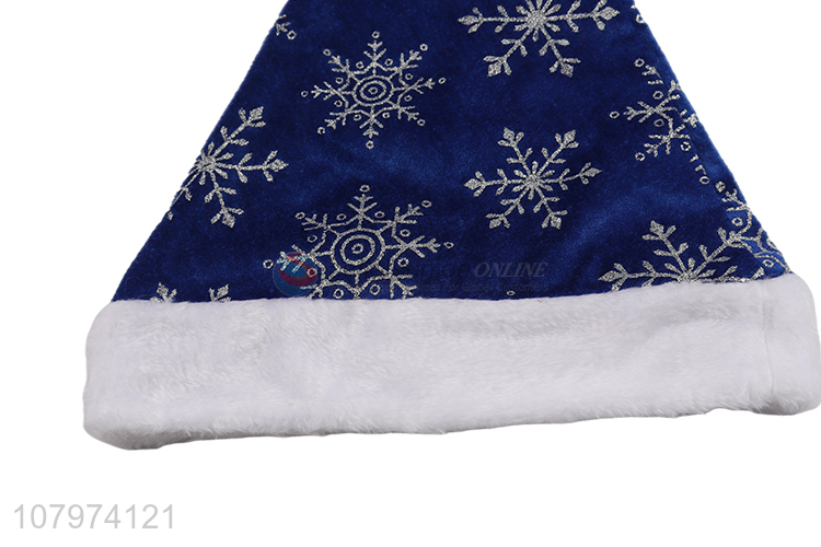 Good price blue print hat Christmas decoration hat wholesale