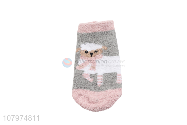 Good quality kids microfiber socks thickened fluffy socks for winter