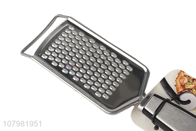 Wholesale silver stainless steel grater with long handle ginger wire planer