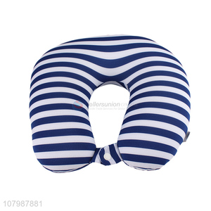 Good selling stripe pattern travel u-shaped neck pillow for airplane