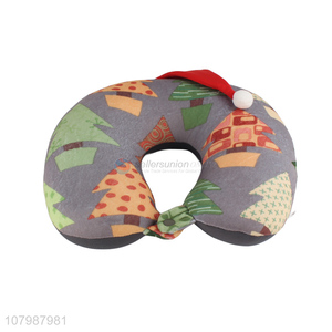 Top products christmas style soft travel u-shaped neck pillow