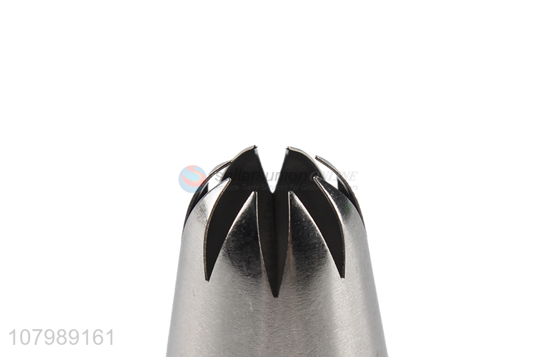 Creative design silver durable cake decoration cream piping nozzle tools