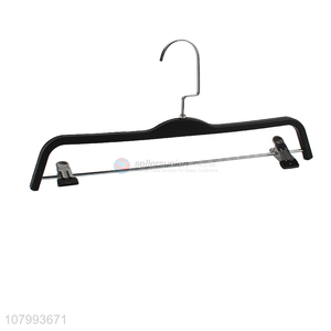 Good quality dual-purpose plastic clothes hanger pants hanger with clips
