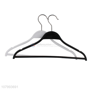 Yiwu market dual-use plastic clothes hanger skirt hanger for laundry hotel