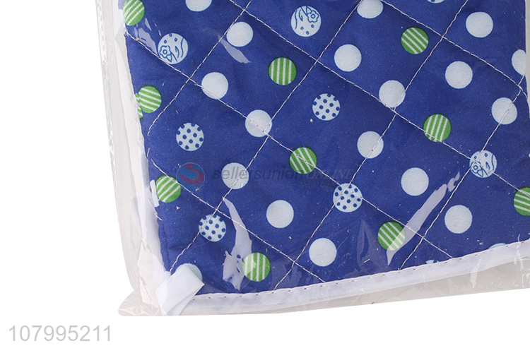 New blue polka dot printed kitchen baking oven gloves for sale