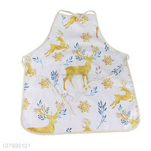 Best selling printed pullover apron kitchen oil-absorbing apron