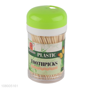 China wholesale plastic bottled bamboo sticks universal cleaning toothpicks