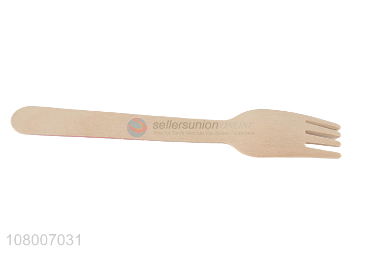 Wholesale from china disposable portable pink handle wooden fork