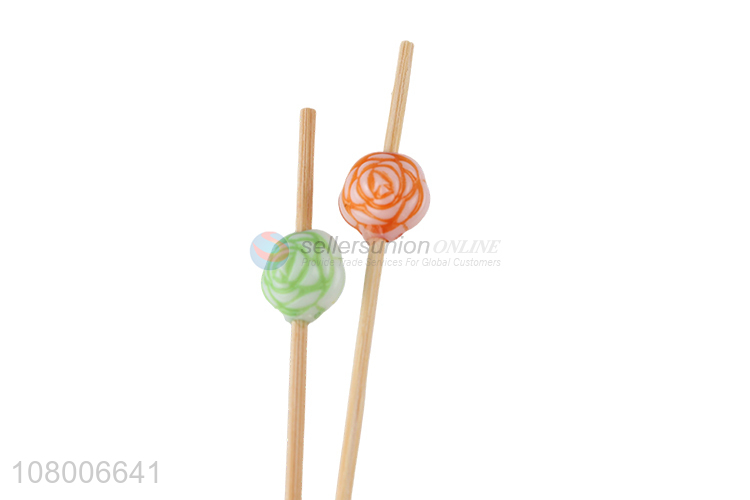 Creative design table decoration bamboo fruit toothpick for sale