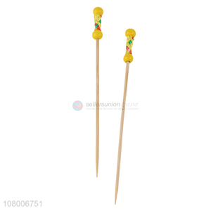 Yiwu wholesale table decoration bamboo disposable fruit toothpick
