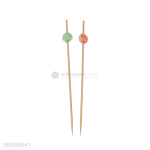 Creative design table decoration bamboo fruit toothpick for sale