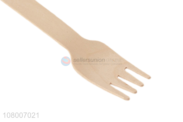 Yiwu wholesale eco-friendly natural color disposable packed fork