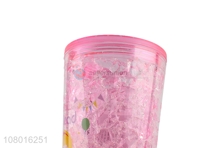 Wholesale cheap summer plastic cooling cup double walled freezer tumbler