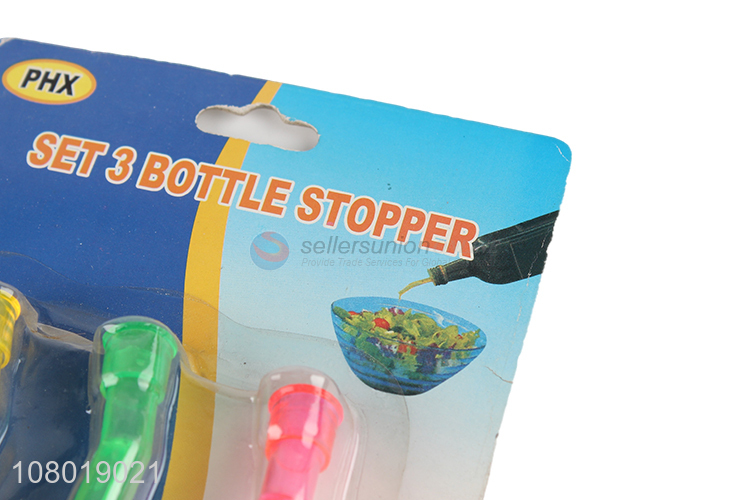 Custom Colorful Plastic Wine Aerator Pourer Bottle Stopper