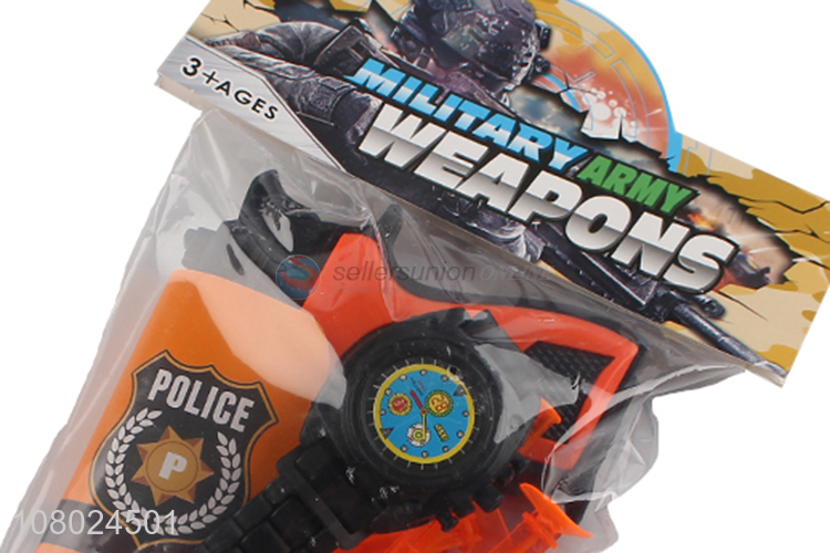 Low price eco-friendly funny police set gun toys wholesale