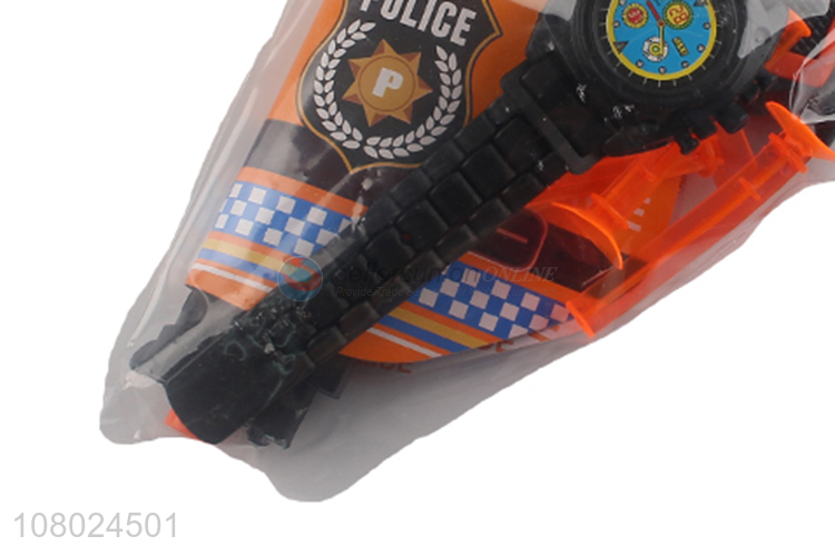 Low price eco-friendly funny police set gun toys wholesale