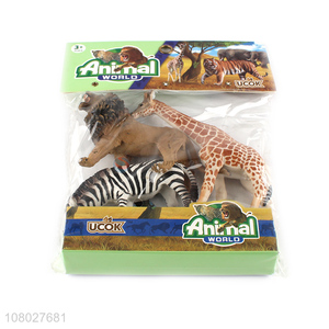 Wholesale multicolor boxed wild animal toy model suit