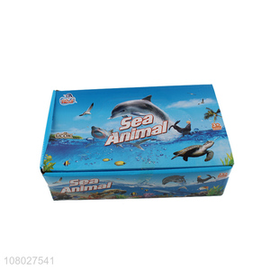 Wholesale multicolor boxed sea animal model toy suit