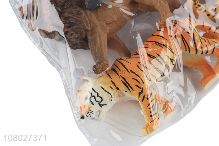 Low price wholesale multicolor creative wild animal model set