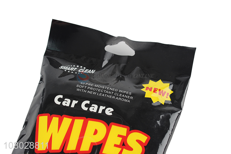 Custom Clean And Protect Leather And Vinyl Surface Car Care Wipes