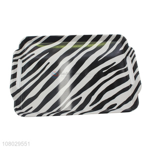 Online wholesale hotel restaurant zebra serving tray melamine food trays