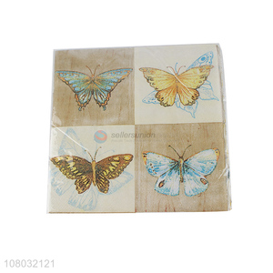 Custom Butterfly Pattern Paper Napkins Disposable Napkins
