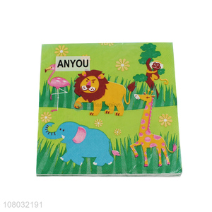 Cartoon Animal Pattern Paper Napkins Disposable Tissue