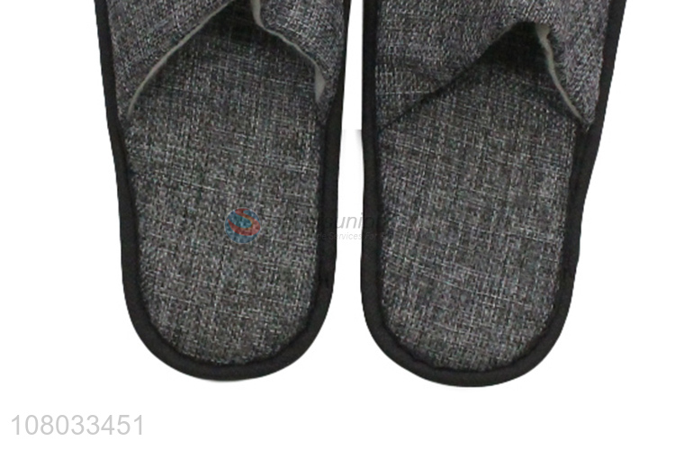 High quality disposable household slippers linen travel guest slippers