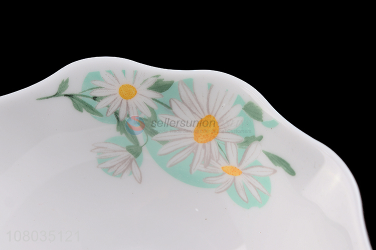 Hot selling delicate home restaurant bowl with flower pattern