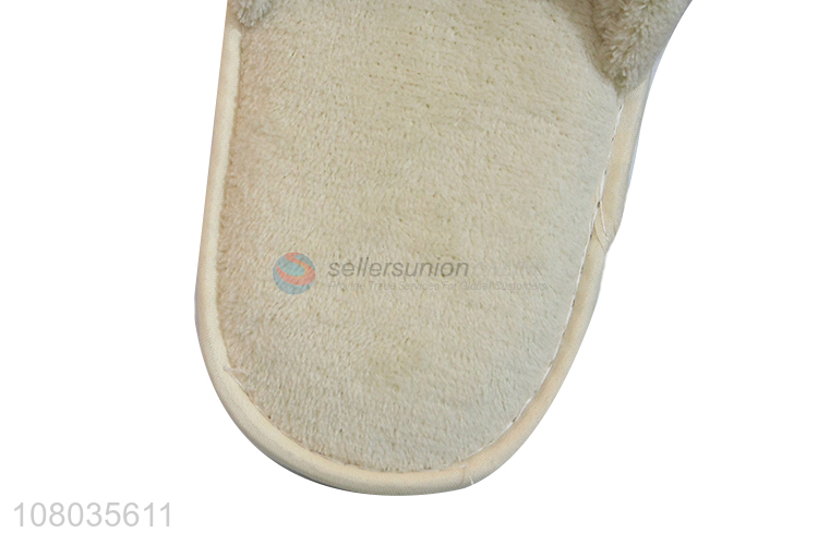 High quality multicolor plush slippers hotel disposable slippers