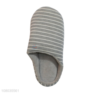 Good price grey striped slippers hotel slippers wholesale