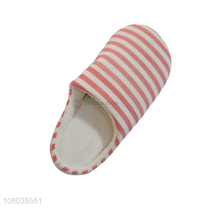 Hot sale red striped household slippers for hotel slippers