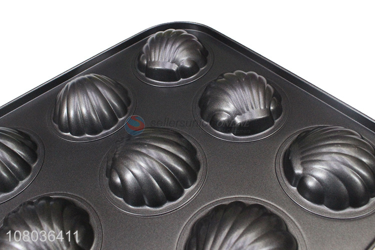 Wholesale iron non-stick 12 grid cake mold creative shell mold