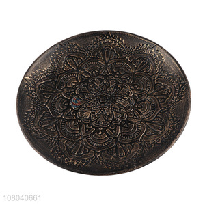 Good Sale High-End Carved Wooden Tray Round Tray