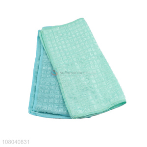Good sale blue polyester kitchen cleaning towel