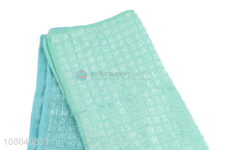 Good sale blue polyester kitchen cleaning towel