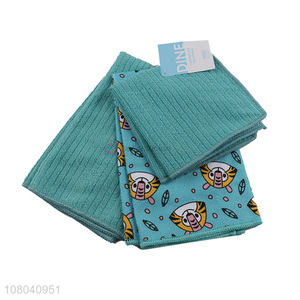 Low price wholesale blue kitchen cleaning towel set