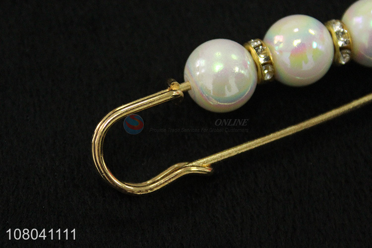 New products round pearls women jewelry brooch for decoration