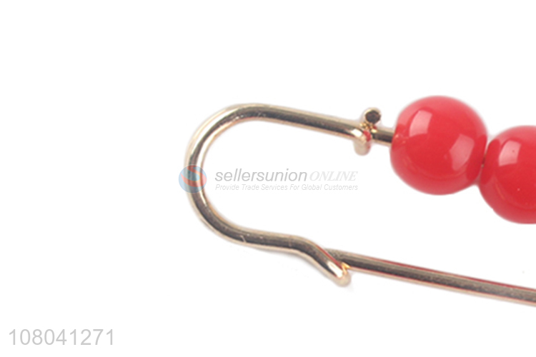 Best selling red peads fashion brooch women pins for clothing