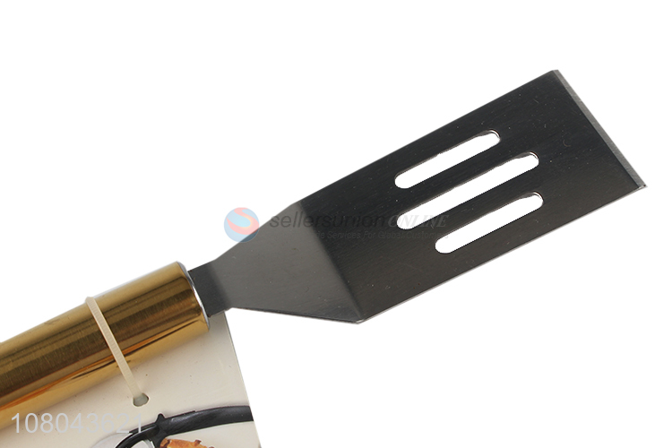 Factory price stainless steel slotted spatula for kitchenware