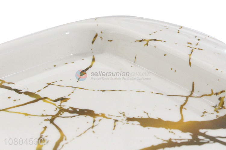 Wholesale Large Tray Marbling Melamine Tray Food Tray